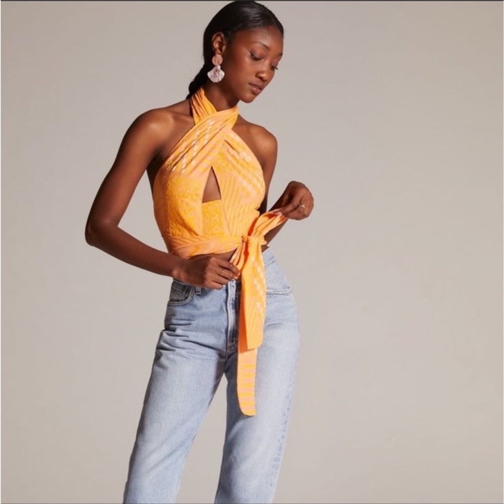 Brand new orange crop top from Anthropologies, still has tags